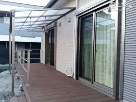 奥行きの広いテラス屋根[施工後]