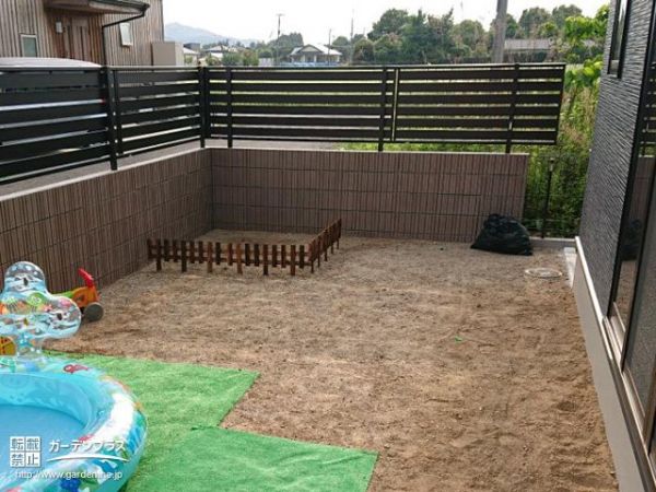 お子様がプールで遊べるお庭 塀の外構施工例一覧 外構工事のガーデンプラス