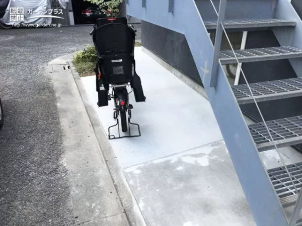 安定して自転車を停められる駐輪スペース設置工事