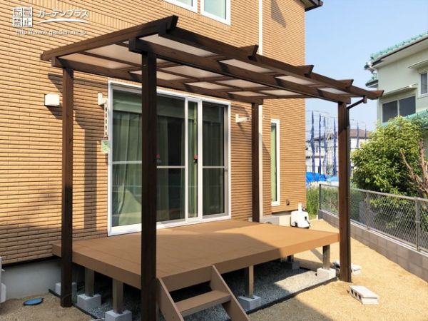 パーゴラ 真砂土の外構施工例一覧 外構工事のガーデンプラス パーゴラ 真砂土の外構施工例一覧 外構工事のガーデンプラス