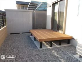テラスでくつろげるウッドデッキ[施工後]