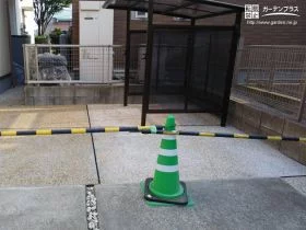 駐輪スペースも足元を綺麗に舗装[施工後]