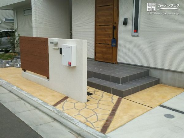 外構施工例一覧 スタンプコンクリート 50万円まで 外構工事のガーデンプラス