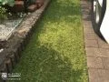 雑草対策に敷設した人工芝