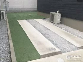雑草対策された駐車スペース[施工後]