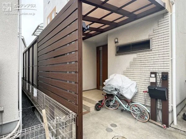3期工事でテラス屋根を延長しました