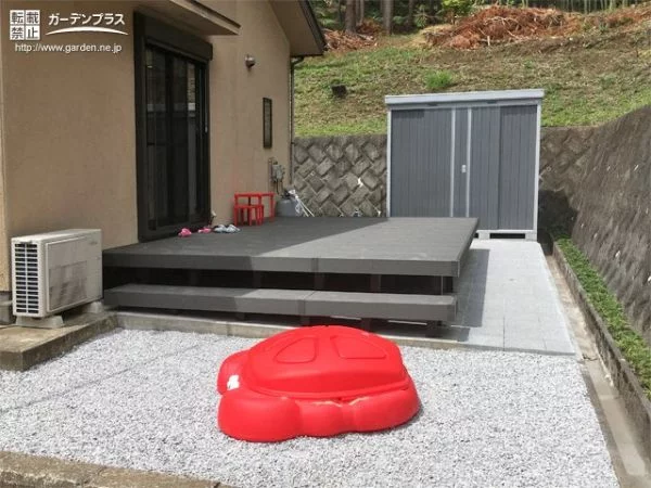 No.11283 お子様を遊ばせられる大きなウッドデッキ設置工事[施工後]