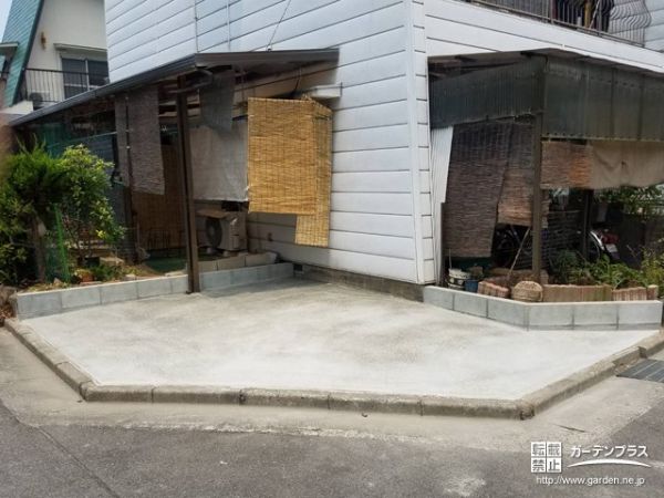 管理が大変だったお庭の一部を転用した駐車スペース工事 No 駐車スペースの施工例 外構工事のガーデンプラス