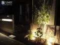 夜景の美しい植栽スペース