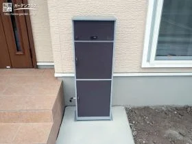 ポーチ脇にポストを設置[施工後]