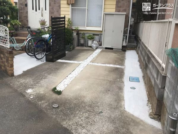 No.11592 大きな車も出し入れしやすい駐車スペースの拡張工事[施工後]