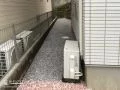 雑草対策をした犬走り