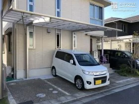 駐車スペースの芝目地はピンコロ石へ[施工後]