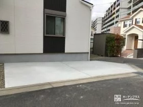 2台目の駐車スペースも土間コンクリートで舗装[施工後]