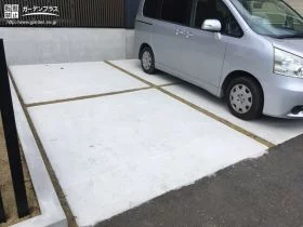 芝目地を使った駐車スペース