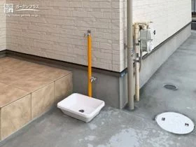 ビタミンカラーの立水栓[施工後]