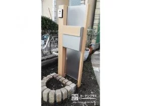 優しいカラーの機能門柱[施工後]