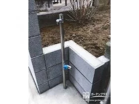 デッドスペースを活用したスリムな立水栓[施工後]