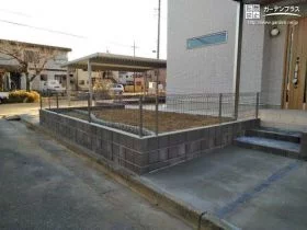 前庭は花壇を施工[施工後]