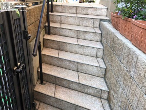 外構施工例一覧 石貼り 階段 50万円まで 外構工事のガーデンプラス