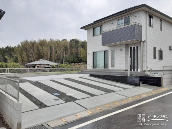 広いお庭でも工夫を凝らしてコストを抑えた新築外構工事 No 新築外構一式の施工例 外構工事のガーデンプラス