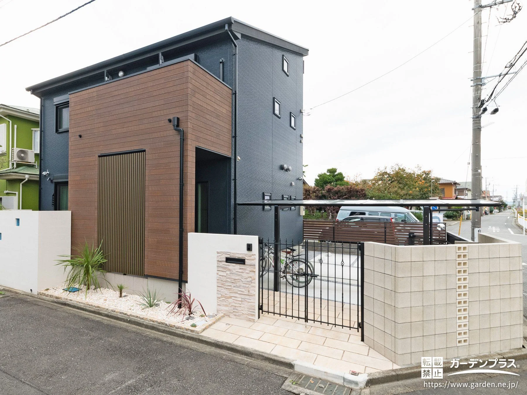 格調高いリゾートデザインの新築外構一式工事 (No.12527) / 新築外構