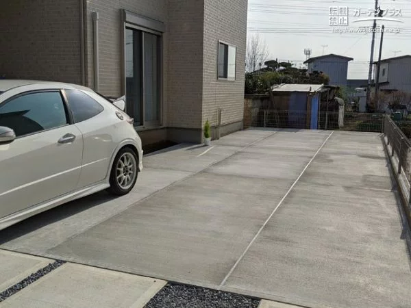 No.12629 雑草対策にも効果的な土間コンクリートの駐車スペース拡張工事[施工後]