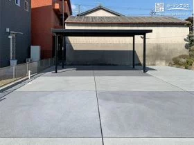 丈夫な折板屋根のカーポートを設置[施工後]