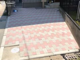 組み合わせや並べ方で個性を出せるインターロッキング[施工後]