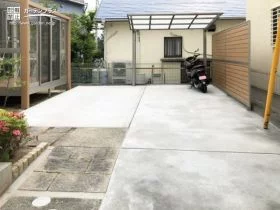 拡張してお車を停めやすくなった駐車スペース[施工後]