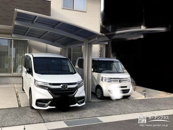 お車を出入りさせやすいY合掌のカーポート設置工事 (No.13410