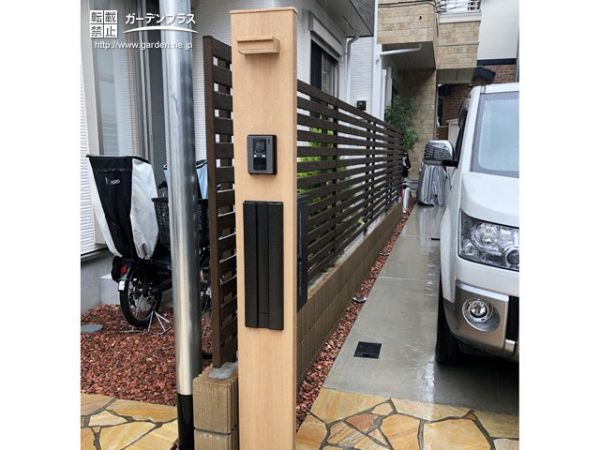 旗竿地 機能門柱の外構施工例一覧 外構工事のガーデンプラス