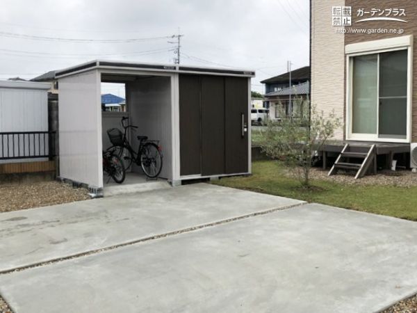 群馬県の外構施工例一覧 サイクルポート 外構工事のガーデンプラス
