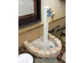 掃除やメンテナンスに欠かせない立水栓[施工後]