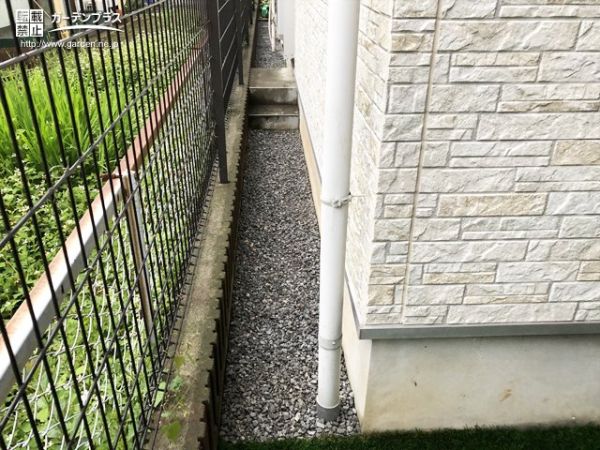 千葉県の外構施工例一覧 ペットが暮らすお庭 外周フェンス 犬走り 外構工事のガーデンプラス