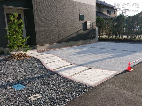 岐阜県の外構施工例一覧 乱形石 外構工事のガーデンプラス 岐阜県の外構施工例一覧 乱形石 外構工事のガーデンプラス
