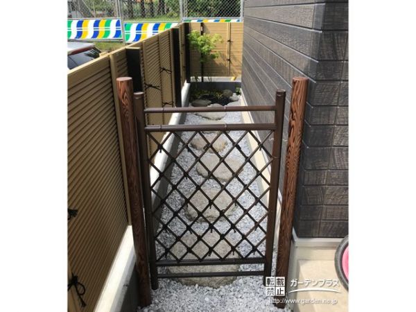 外構施工例一覧 フェンス 化粧ブロック 旗竿地 門扉 外構工事のガーデンプラス