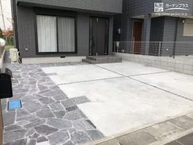 カーポート設置を見据えた駐車スペース[施工後]