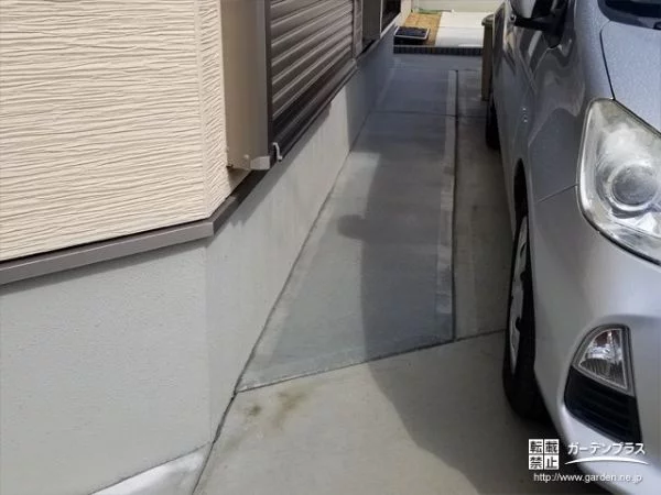駐車スペースを広げて使いやすくするコンクリート舗装工事