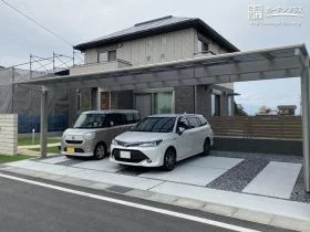 3台分の広い駐車スペース[施工後]