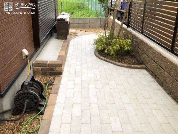 外構施工例一覧 レンガ 芝生 50万円まで 外構工事のガーデンプラス