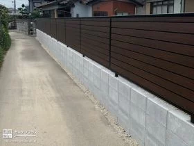 道路境界の目隠しフェンス[施工後]