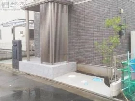 植栽で華やぐ駐輪スペース[施工後]