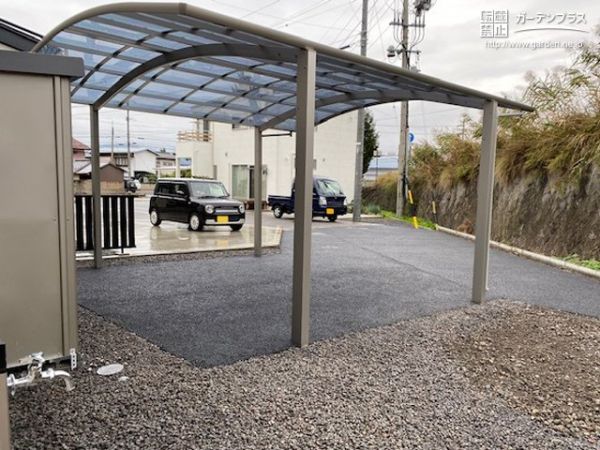 アスファルト カーポートの外構施工例一覧 外構工事のガーデンプラス