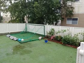お庭からの飛び出しを防ぐフェンス[施工後]