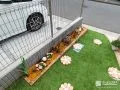 賑やかな花壇