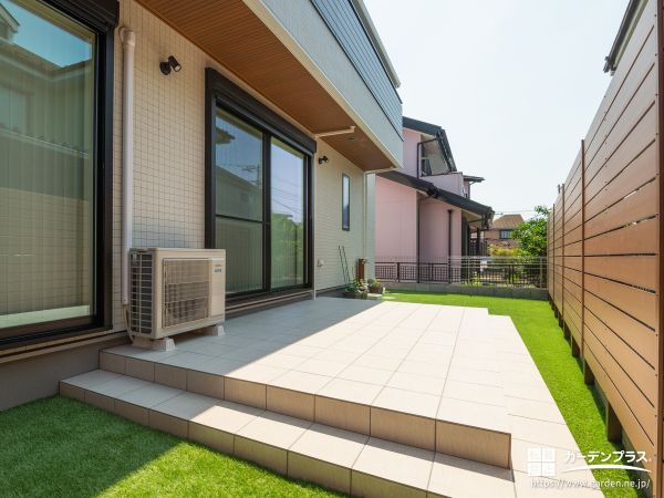 バーベキューを楽しめるお庭 伸縮目地の外構施工例一覧 外構工事のガーデンプラス