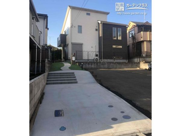 旗竿地 門柱の外構施工例一覧 外構工事のガーデンプラス