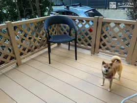 愛犬も自由に遊べるウッドデッキ設置工事