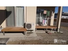 家事に役立つウッドデッキ[施工後]